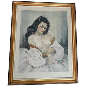 Yves Diey, Lithograph, Art Deco Period, Circa 1940