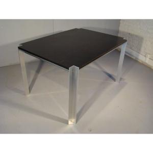 Georges Frydman, Cast Aluminum And Wood Table, Circa 1970, Efa Edition