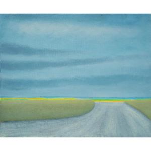 Michel Le Roy (1916 - 2008). Landscape. Oil On Canvas. H. 60 X W. 73cm 