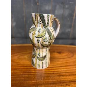 European Work Circa 1960, Large Ceramic Piece, Very Faded Signature, Illegible