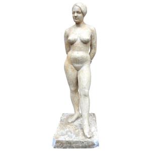 Large Art Deco Period Plaster Statue, Circa 1930/1950 