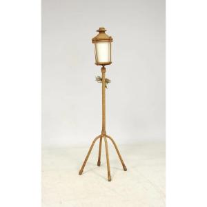 Audoux Minet, Original Rope Floor Lamp Circa 1950/1960