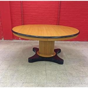 Large Art Deco Pedestal Table Attributed To De Coene Circa 1930/1950