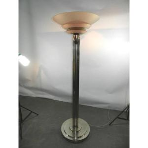Jean Perzel ,very Rare Art Deco Floor Lamp , Model 32 , In Bronze Nickele.circa 1932