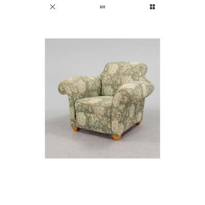 Club Baroque Style Armchair, Art Deco Period, Circa 1940