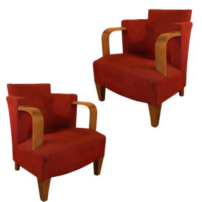 Pair Of Armchairs Art Deco Circa 1930/1950