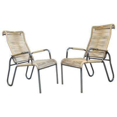 Pair Of Armchairs Art Deco Modernists Around 1930/1950