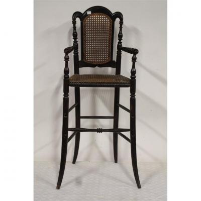 Blackened Wooden Children's Chair Circa 1900, Thonet Style