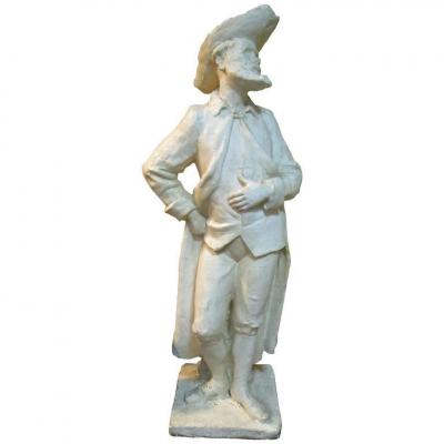Important Plaster Sculpture (200cm) Representative A Hidalgo, Signed Coste And Dated 1964