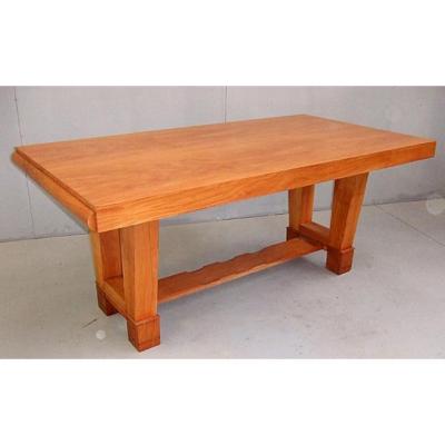 Sanyas & Popot, Table Art Deco In Cherry Around 1935