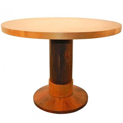 Pedestal Art Deco Period Around 1930 In Rosewood Veneer And Sycamore Veneer