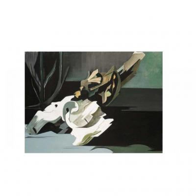 Daniele Perre (1924-2009). "shore" Very Large Canvas Signed And Dated 86. (130 X 162 Cm)