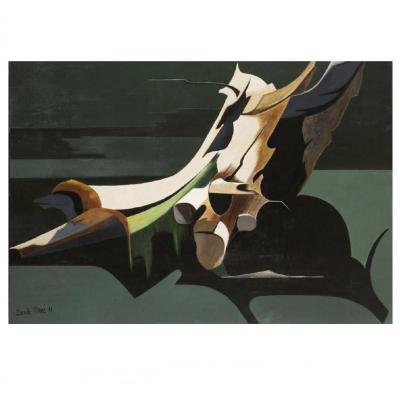 Daniele Perre . La Fuite Immobile. Toile Signée Et Datée