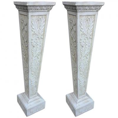 Pair Of Art Nouveau Sheaths In Reconstituted Stone Circa 1900/1930