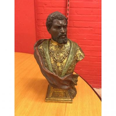 Goldscheider, "othello", Terracotta Bust, Signed Circa 1900
