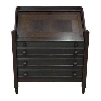 Guilerme Et Chambron, Secretary In Blackened Oak, Edition Your Home, Circa 1970