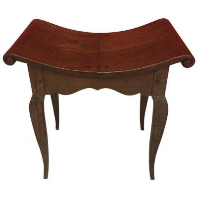 Charles Dudouyt (1885-1946) Art Deco Oak Seat, Circa 1930/1940, Signed