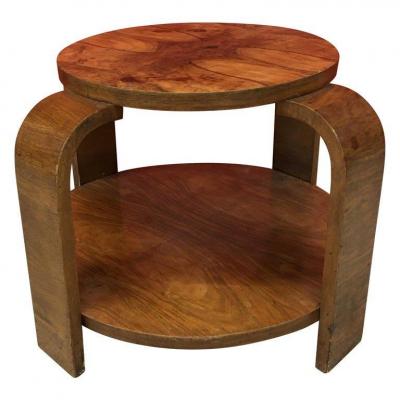 Pedestal Art Deco Period In Walnut Veneer, Circa 1930