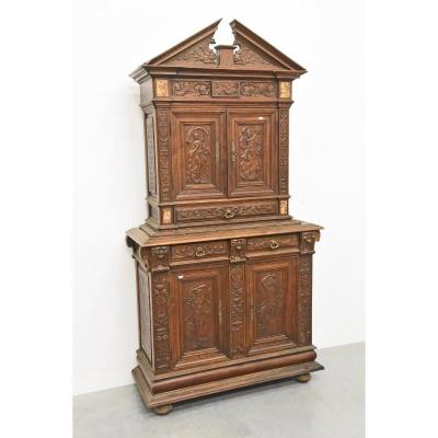 Buffet XIX Eme Renaissance Style In Carved Oak