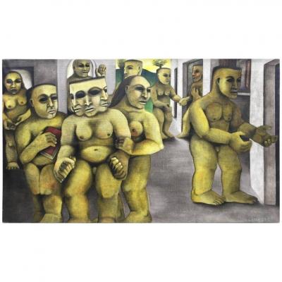 Michèle Demedts, Very Large Painting, Circa 1980/1990