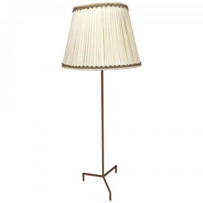 Floor Lamp In Golden Iron, In The Style Of Royere Circa 1950