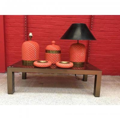 Rare Ceramic Set From Tommaso Barbi, Italy Circa 1970