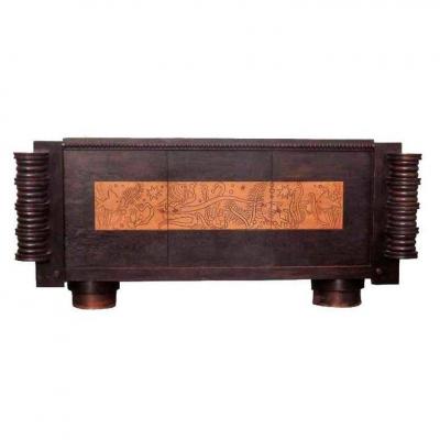 Originale Enfilade Art Deco Dans Le Style De Dudouyt Ou Chaleyssin, Circa 1940