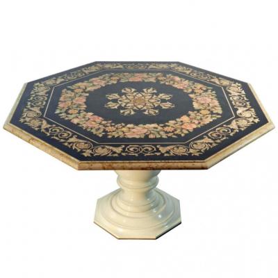 Large Octagonal Table Style Maison Francaise, Circa 1970