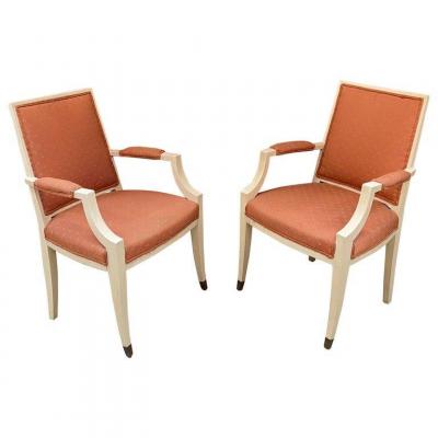 Pair Of Art Deco Period Armchairs, In The Style Of André Arbus, Circa 1930/1940