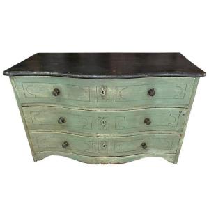 18th Crossbow Commode In Painted Fir (ht 75 X 120 X 60cm)