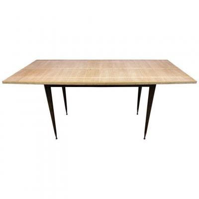 Elegant Circa 1950/1960 Dining Table, Ash And Mahogany