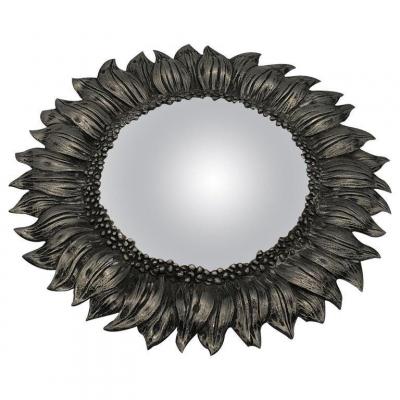 Witch Mirror In Silver Pewter Circa 1960