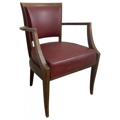 Art Deco Office Armchair In The Style Of André Arbus, Circa 1940