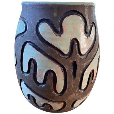 Ceramic Vase Circa 1950, Signed And Located In Lille