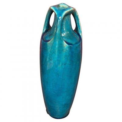 Lachenal, Art Deco Ceramic Vase Circa 1930