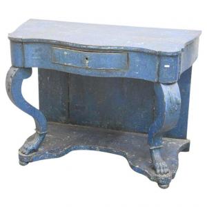 Empire Period Console With Blue Patina