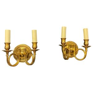 Pair Of Louis XVI Style Bronze Sconces