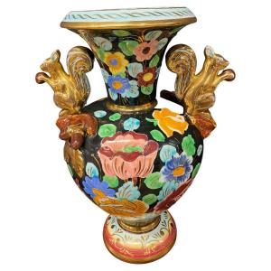 Cerazur, Monaco, Large Ceramic Vase Circa 1960