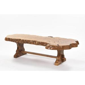 Large Organic Living Room Table In Magnifying Glass, Circa 1960/1970