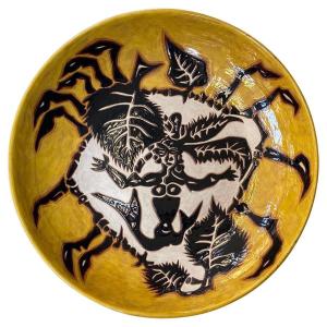 Jean Lurçat, Large Ceramic Dish (44cm) Sant Vicens Circa 1960