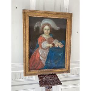 18th Century French School Portrait Of A Child