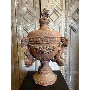 Terracotta Dolphin Sculpture