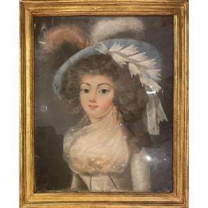 Pastel Representing A Wonderful 18th Century-1