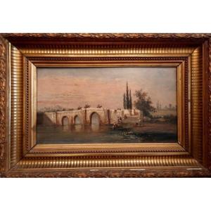 Pair Of Oil On Canvas - Orientalist Landscapes - By Emile Godchaux (1860 -1938)