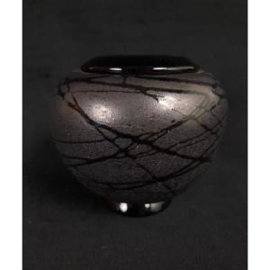 Glass Vase By Robert Pierini (20th Century)