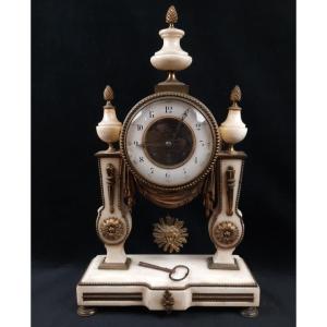 Marble Portico Clock Late 18th Century