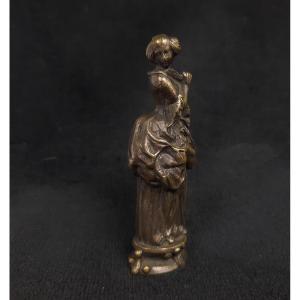 Small Bronze / Woman Stamp (19th Century)