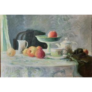 Oil On Canvas - Still Life - Ganina M. (20th Century)