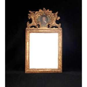 Louis XV Style Carved Wooden Mirror (19th Century)