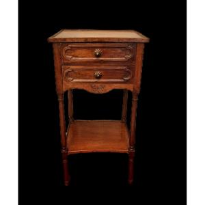 Walnut Wood Bedside Table (20th Century)